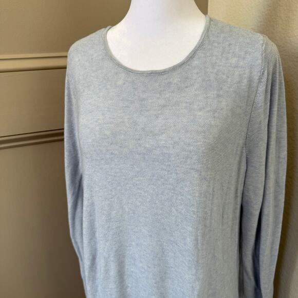 Eileen Fisher System Women Sweater Tunic Pullover Size L Tencel Cotton Silk - Picture 3 of 6